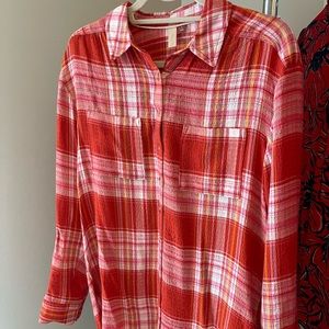 Pilcro | Anthropologie | Relaxed plaid, small. Excellent condition.